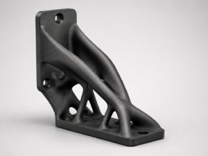 Topologieoptimierte Motorsport-Halterung für Intercooler aus PPS-CF